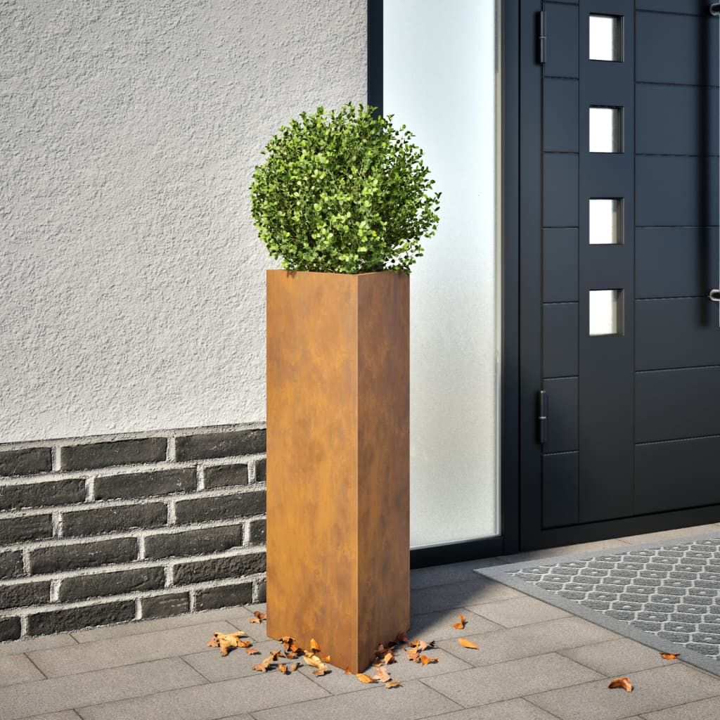 Pflanzkübel Dreieckig 30x26x75 cm Cortenstahl Pflanzkübel Dreieckig 30x26x75 cm Cortenstahl