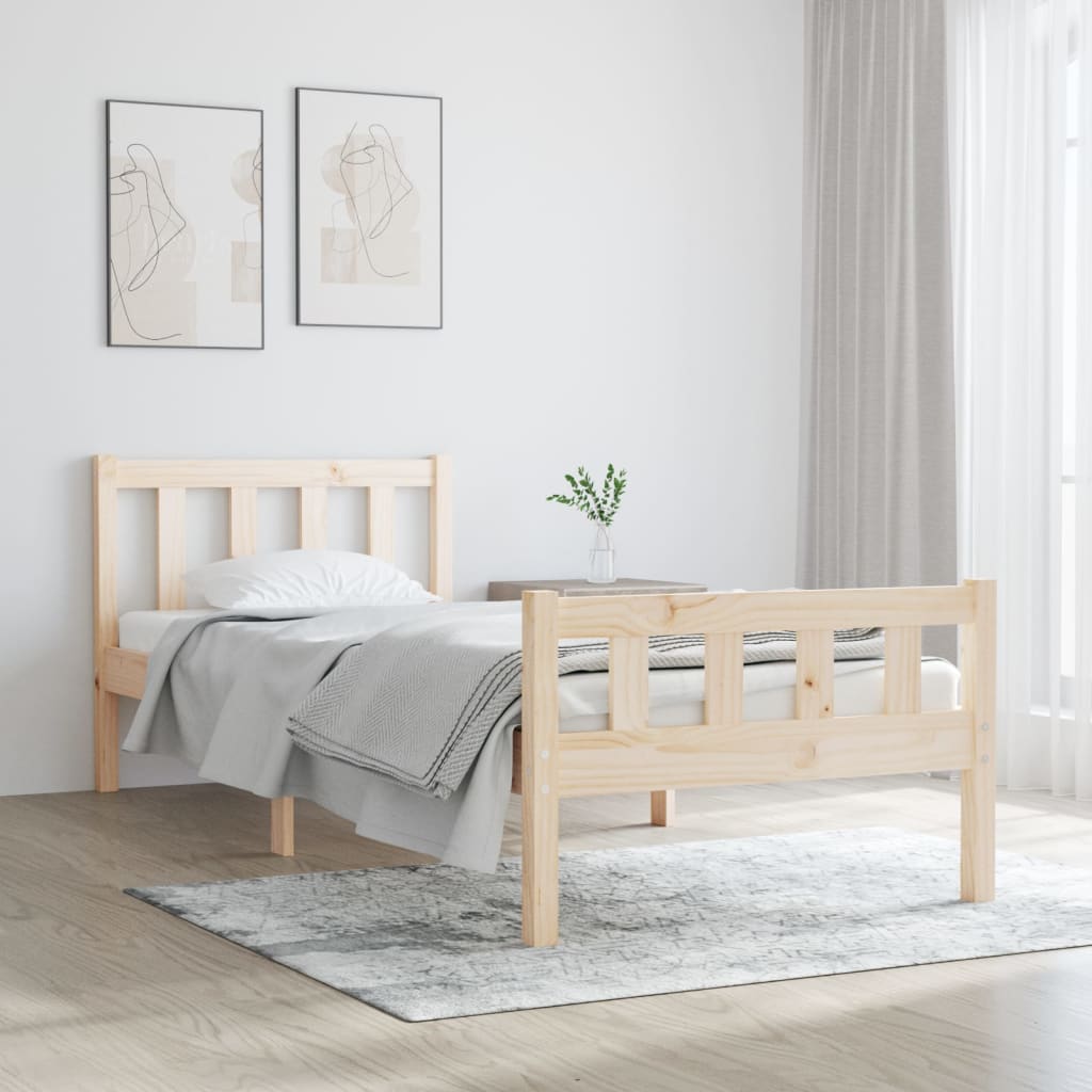 Massivholzbett 90x190 cm