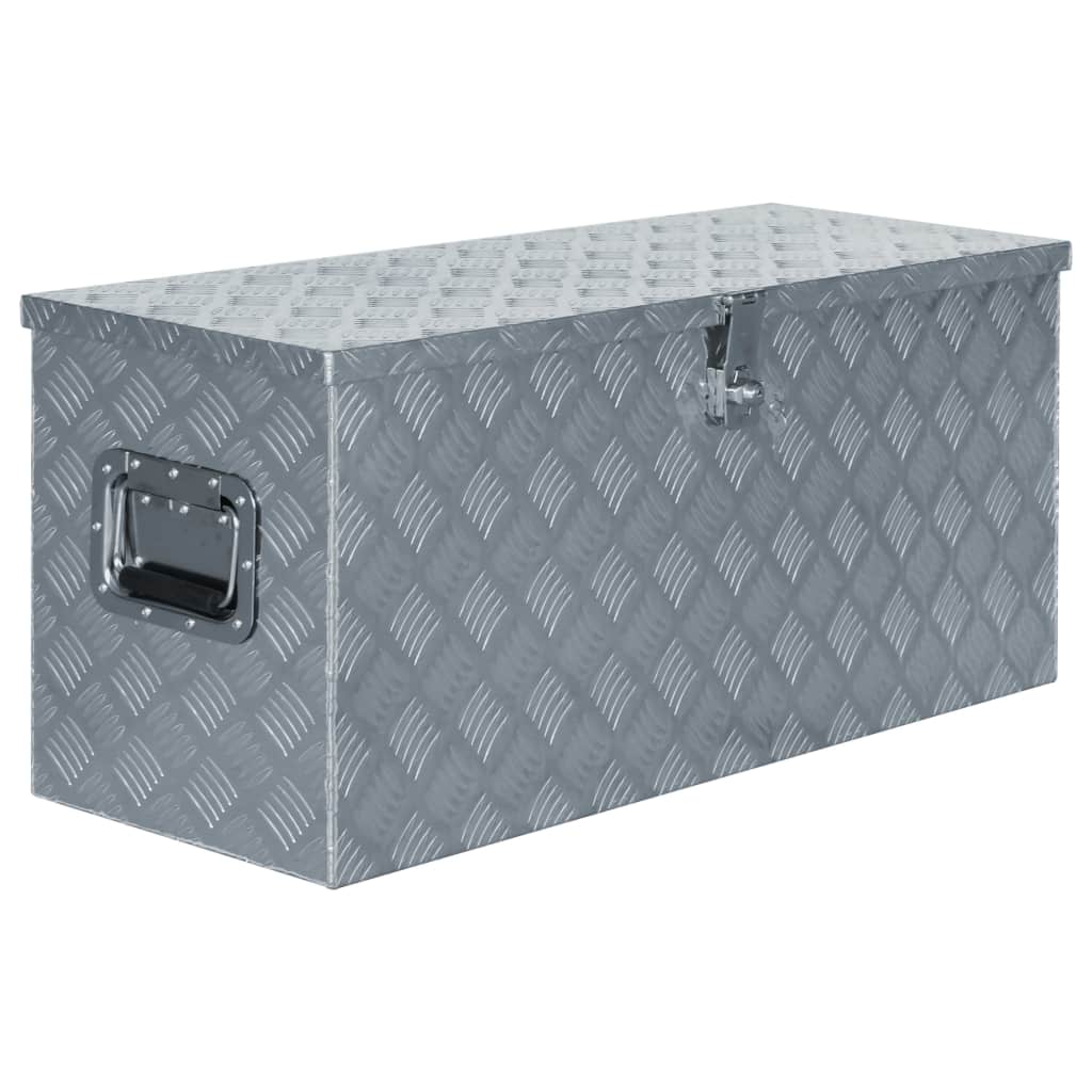 Aluminiumkiste 90,5×35×40 cm Silbern Aluminiumkiste 90,5×35×40 cm Silbern
