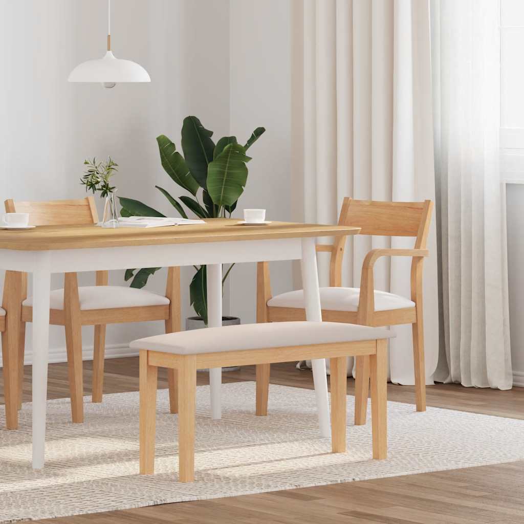 Bank 90 cm Massivholz Gummibaum Bank 90 cm Massivholz Gummibaum