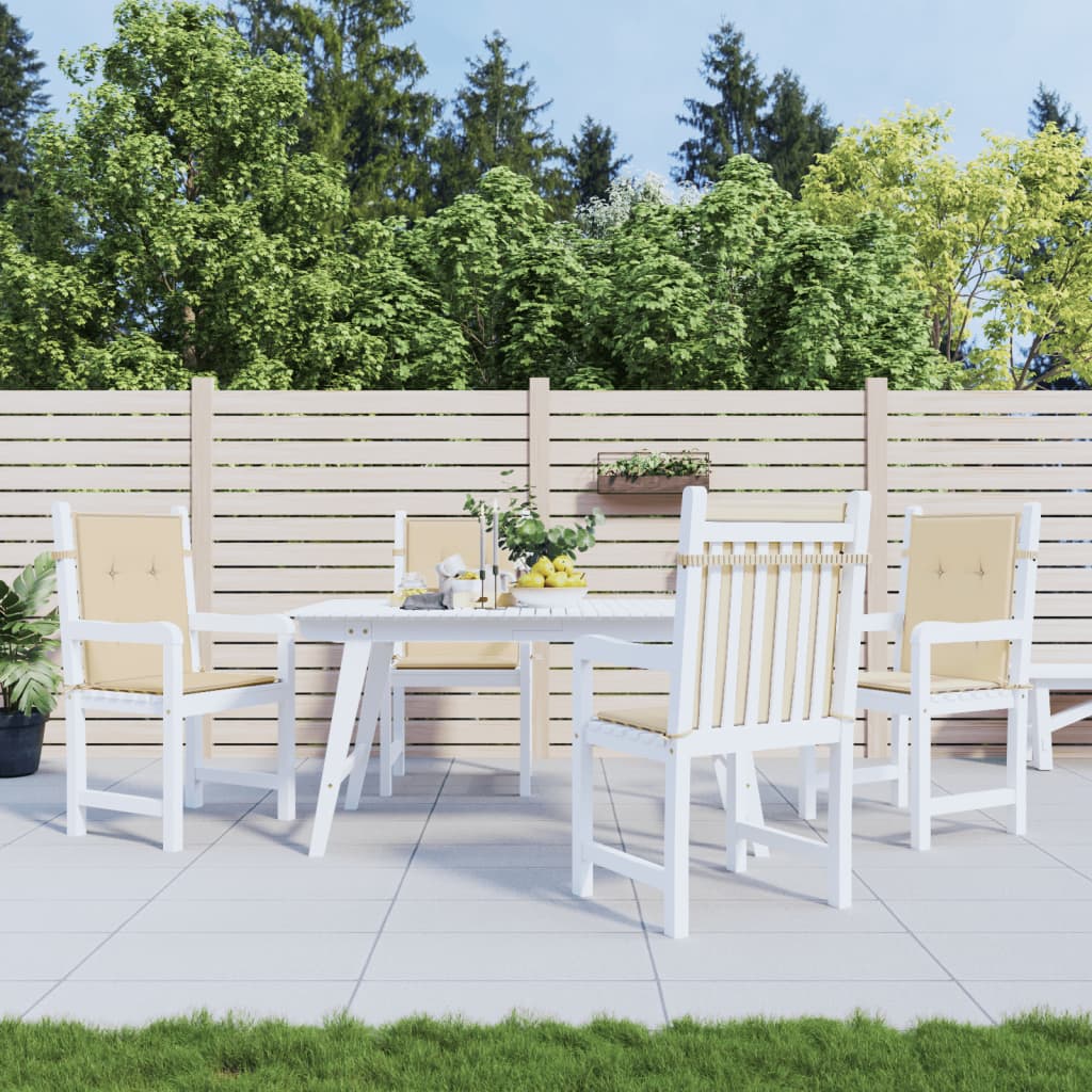 Gartenstuhlauflagen für Niedriglehner 4 Stk. Beige 100x50x3 cm Gartenstuhlauflagen für Niedriglehner 4 Stk. Beige 100x50x3 cm