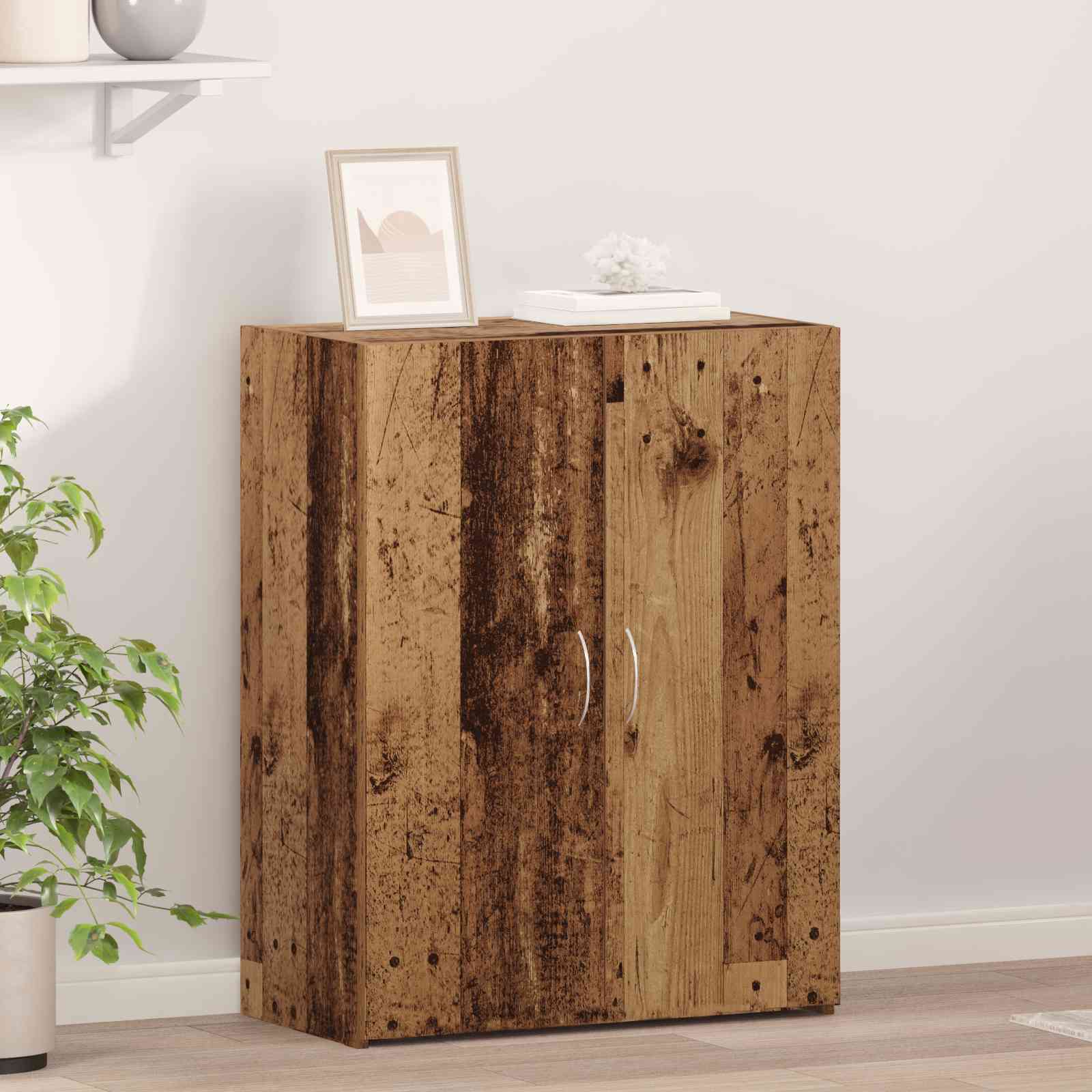 Büroschrank Altes Holz 60x32x77,5 cm Holzwerkstoff Büroschrank Altes Holz 60x32x77,5 cm Holzwerkstoff