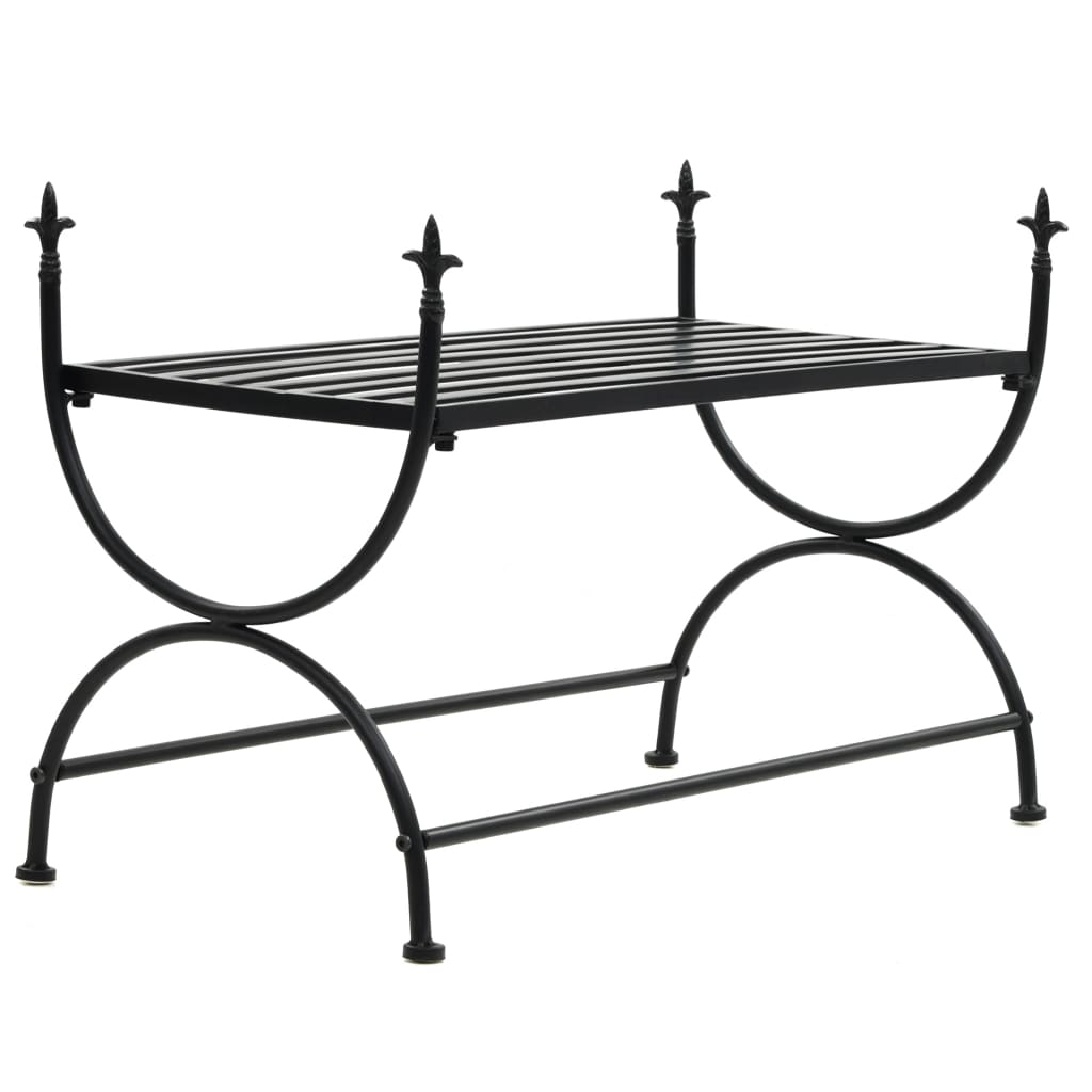 Bank Vintage-Stil Metall 83 x 42 x 55 cm Schwarz Bank Vintage-Stil Metall 83 x 42 x 55 cm Schwarz