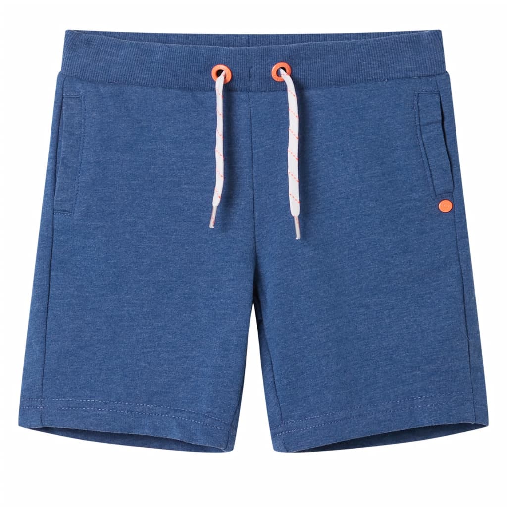 Kindershorts mit Kordelzug Dunkelblau Melange 104 Kindershorts mit Kordelzug Dunkelblau Melange 104
