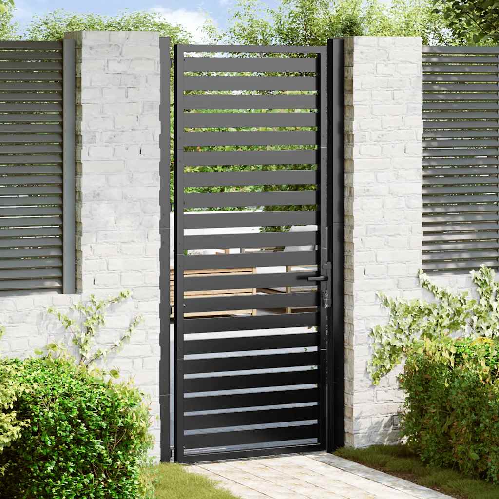 Gartentor Abschließbar Schwarz 100x200 cm Aluminium Gartentor Abschließbar Schwarz 100x200 cm Aluminium