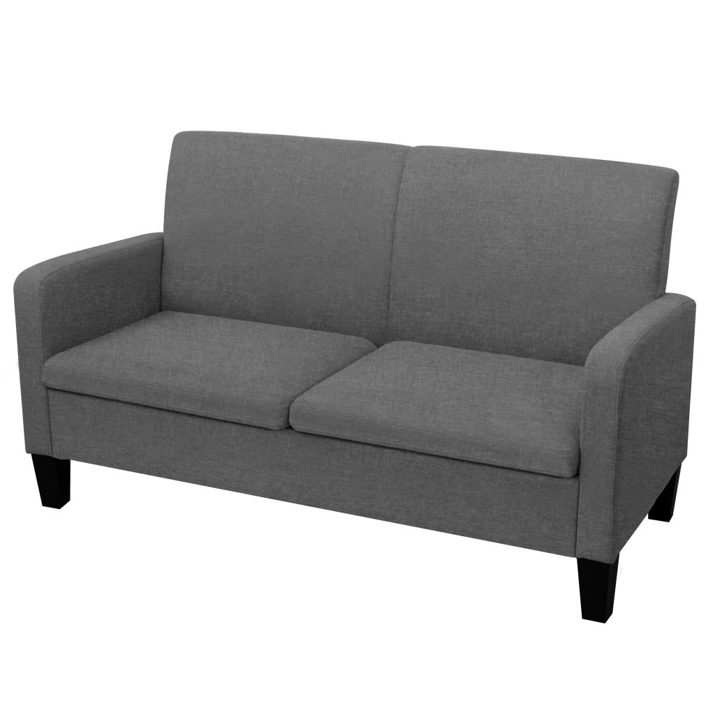 2-Sitzersofa 135 x 65 x76 cm Dunkelgrau 2-Sitzersofa 135 x 65 x76 cm Dunkelgrau