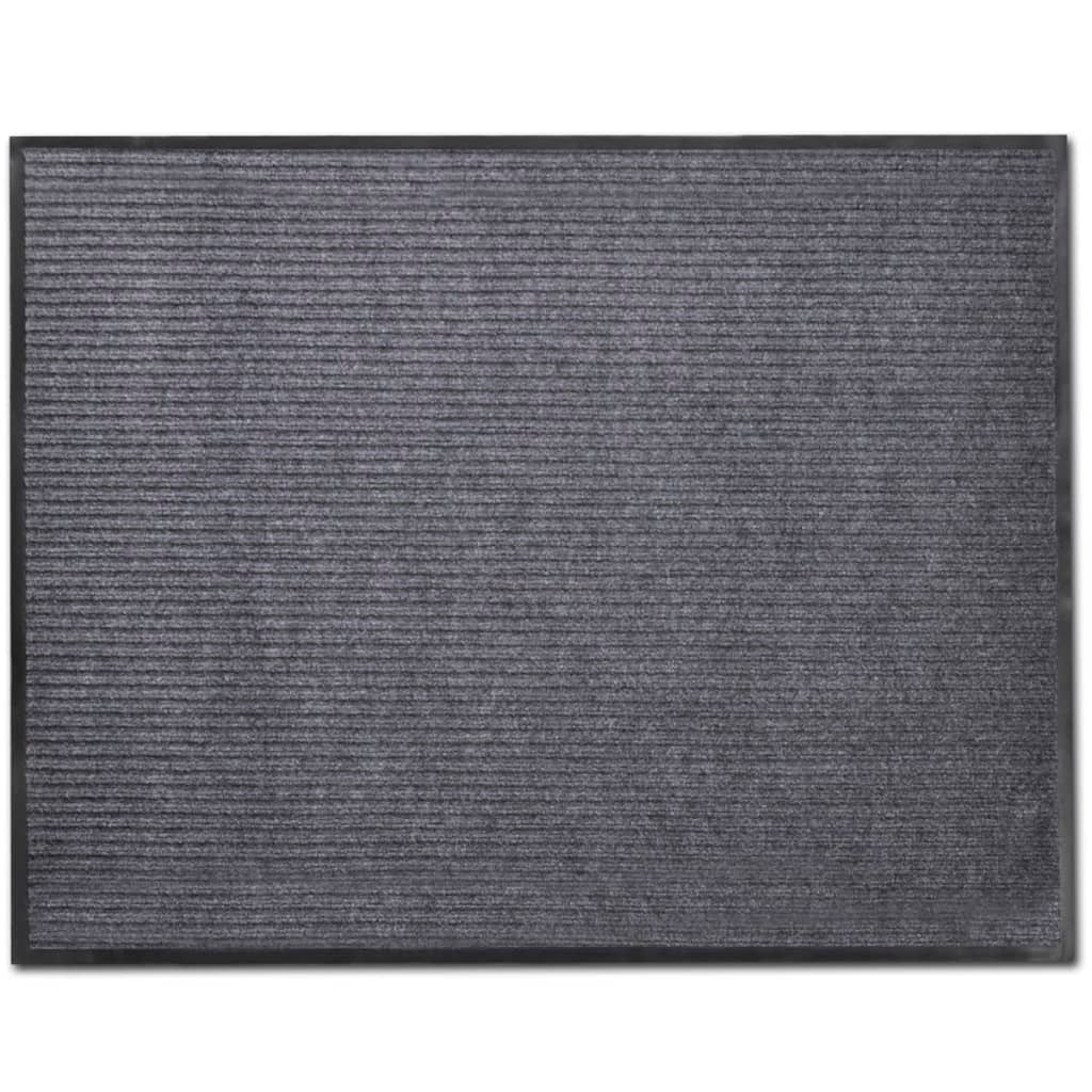 Graue PVC Türmatte 120 x 180 cm