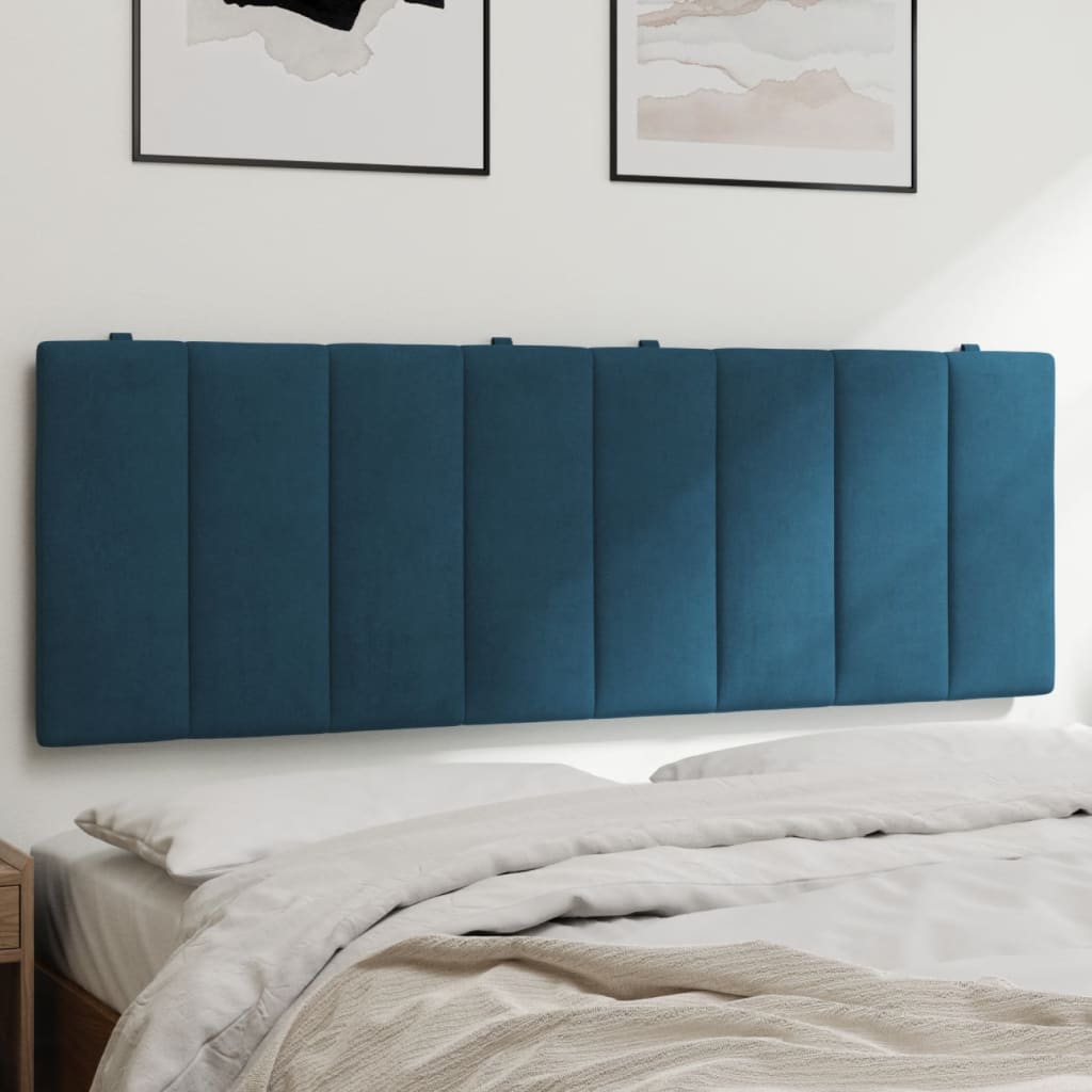 Kopfteil-Kissen Blau 120 cm Samt Kopfteil-Kissen Blau 120 cm Samt