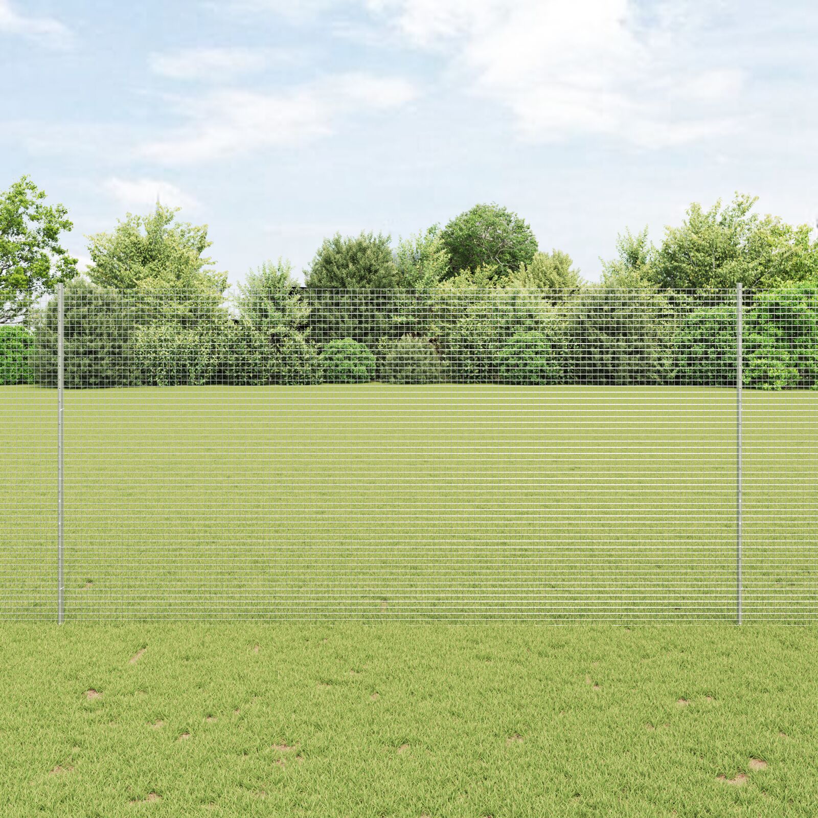 Gartenzaun-Set 2 Teile Verzinkter Stahl 10 x 1,5 m Robust