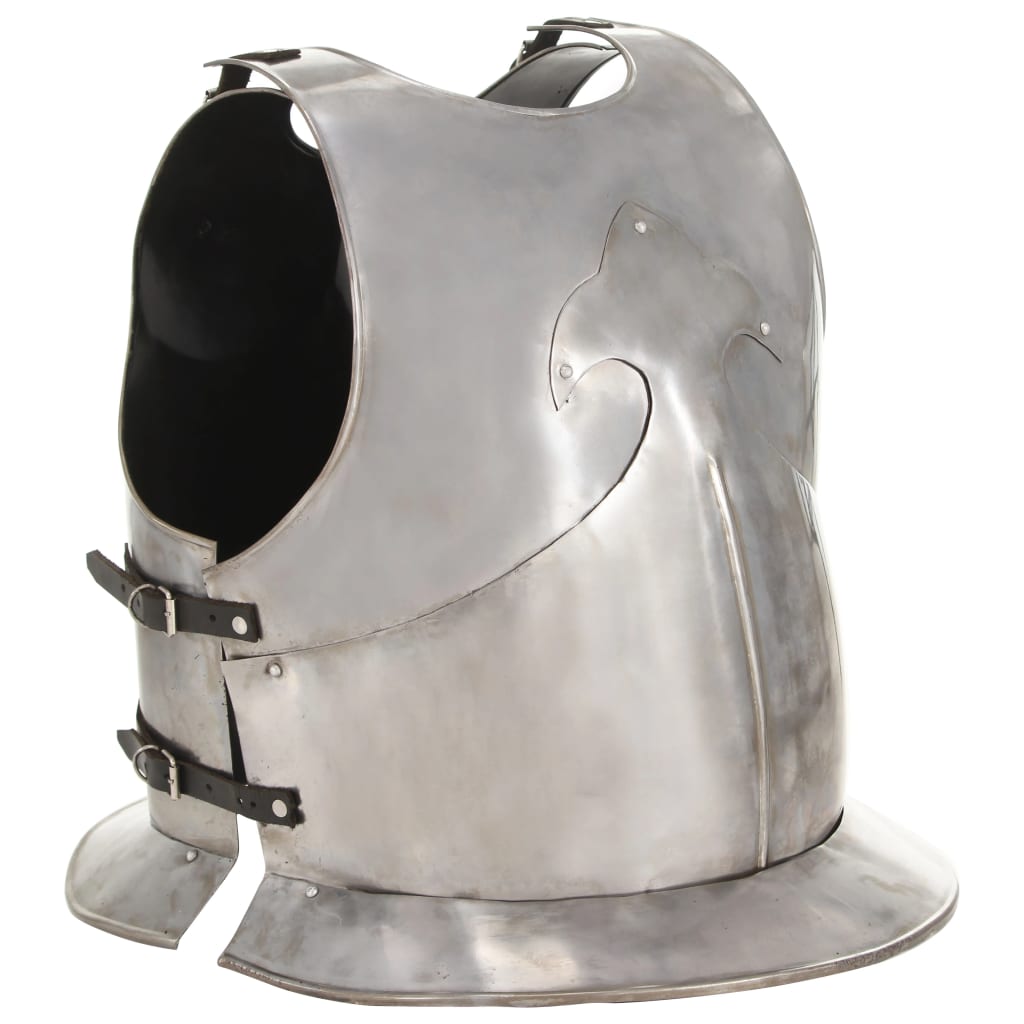 Mittelalterlicher Ritter-Brustpanzer Kürass LARP Replik Silbern Stahl Mittelalterlicher Ritter-Brustpanzer Kürass LARP Replik Silbern Stahl