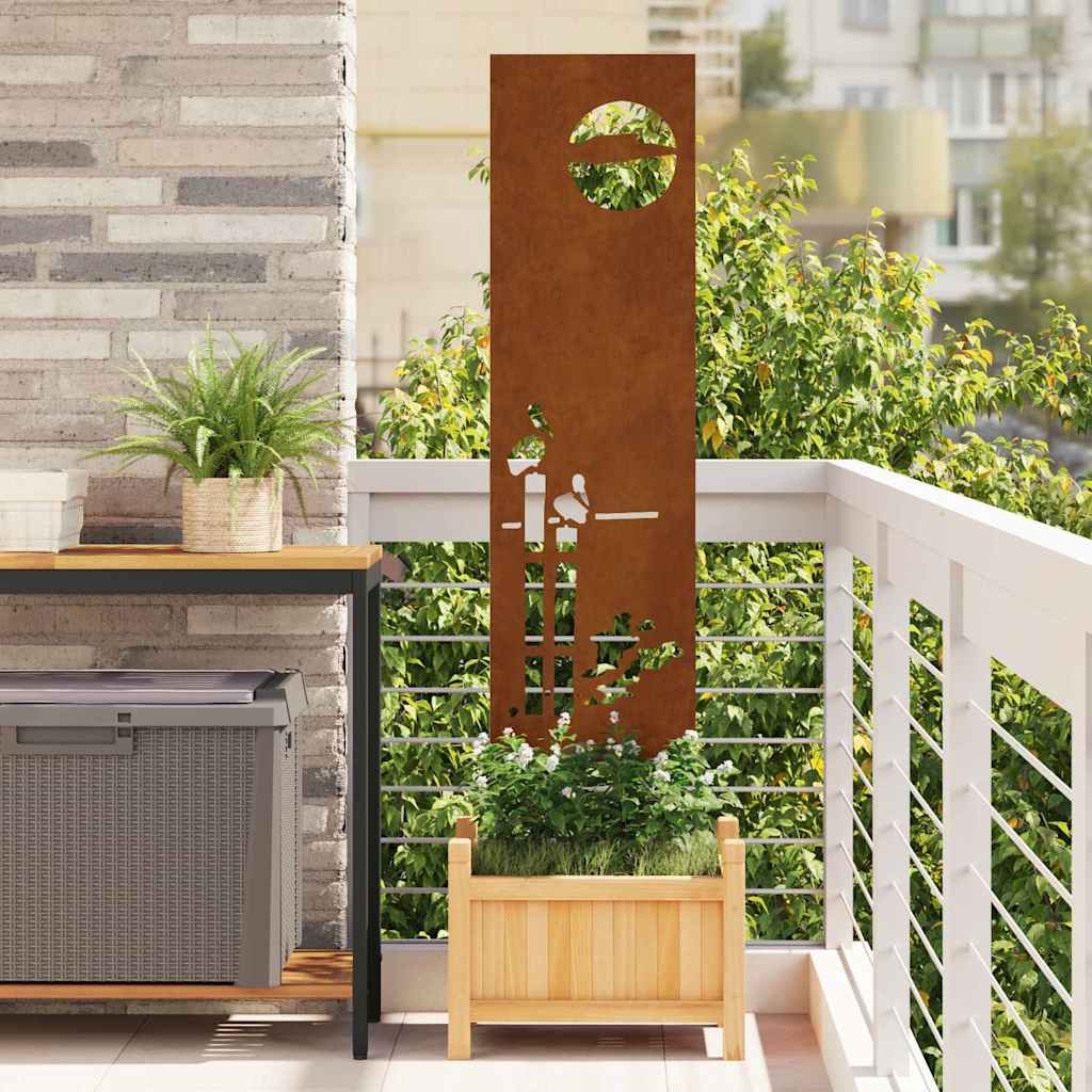 Garten dekoratives Panel Rostig 32 x 140 cm Wetterstahl Garten dekoratives Panel Rostig 32 x 140 cm Wetterstahl