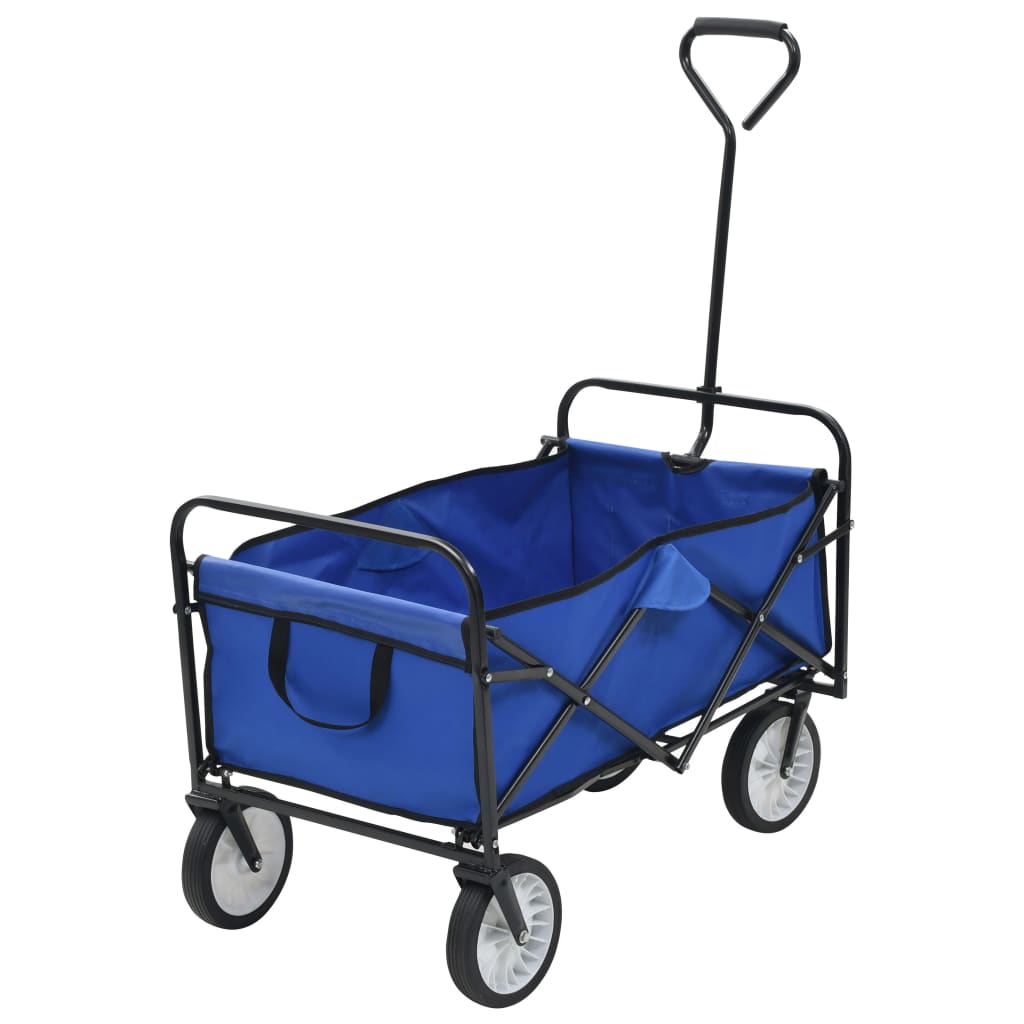 Klappbarer Handwagen Stahl Blau Klappbarer Handwagen Stahl Blau