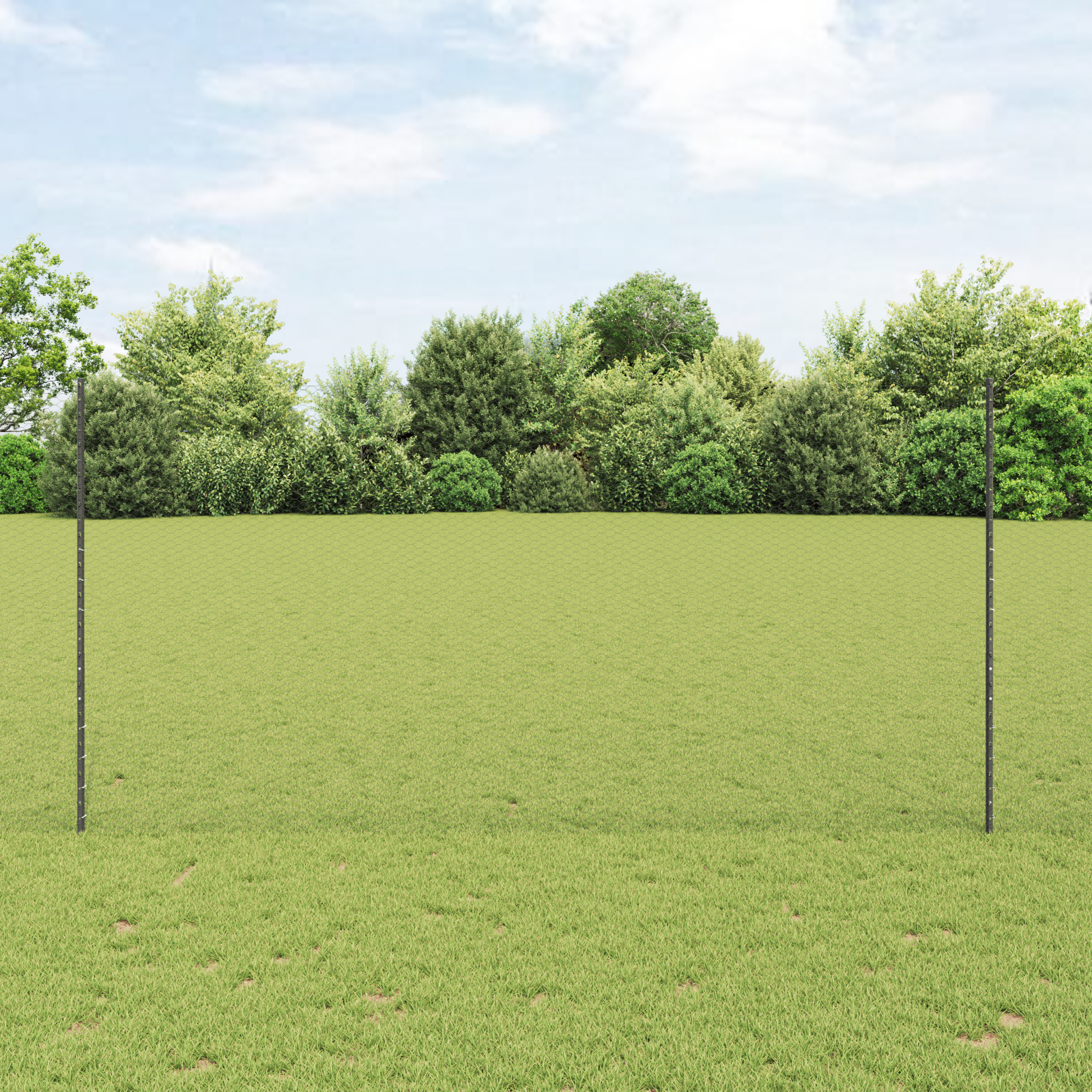 Zaunpfosten 10 Stück U-Profil Grau 150 cm Stahl