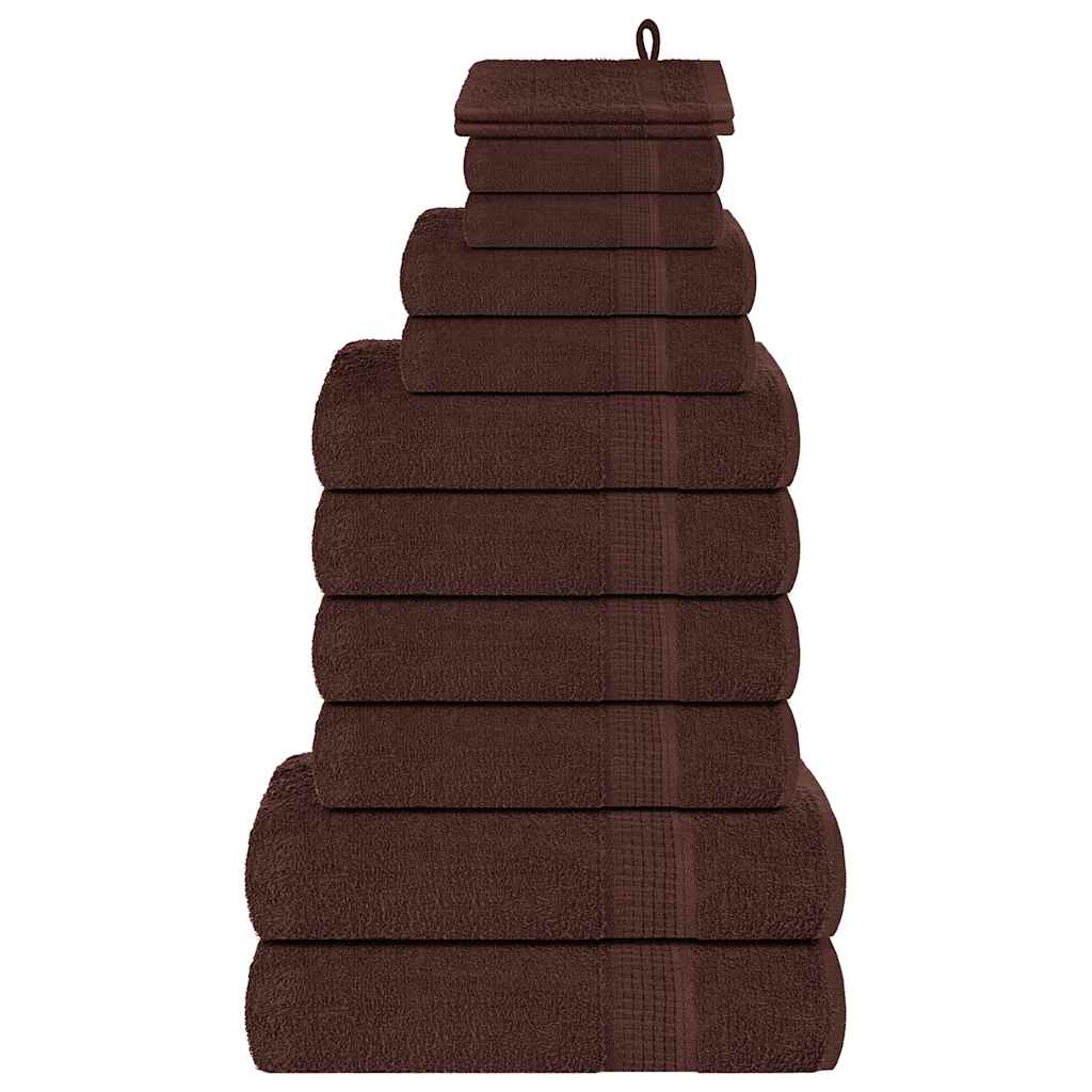 12-tlg. Handtuch-Set Braun 360 g/m² 100% Baumwolle 12-tlg. Handtuch-Set Braun 360 g/m² 100% Baumwolle