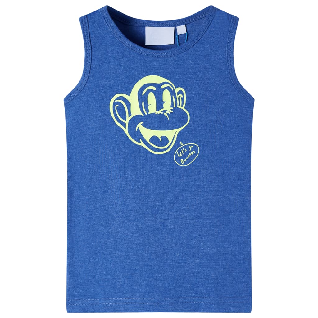 Kinder-Tanktop Blau Melange 128 Kinder-Tanktop Blau Melange 128