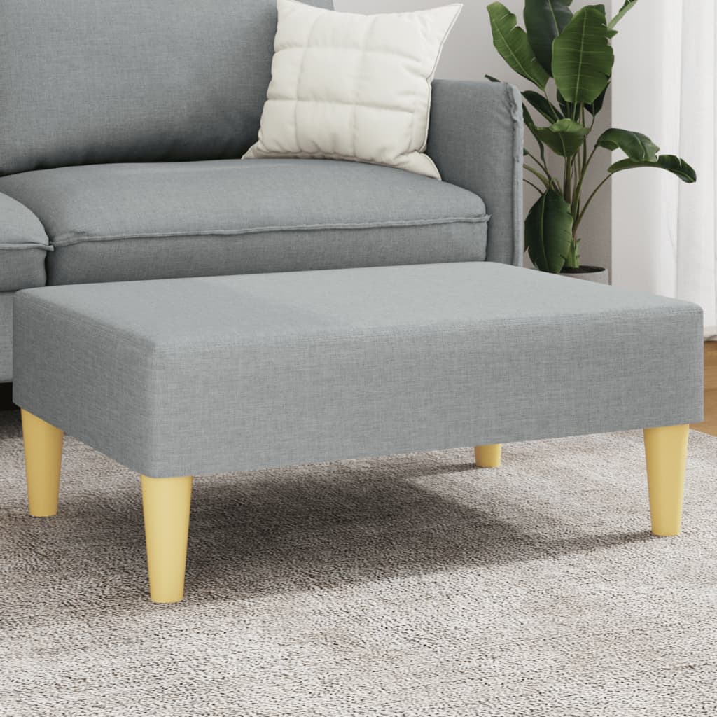 Fußhocker Hellgrau 77x55x31 cm Stoff Fußhocker Hellgrau 77x55x31 cm Stoff