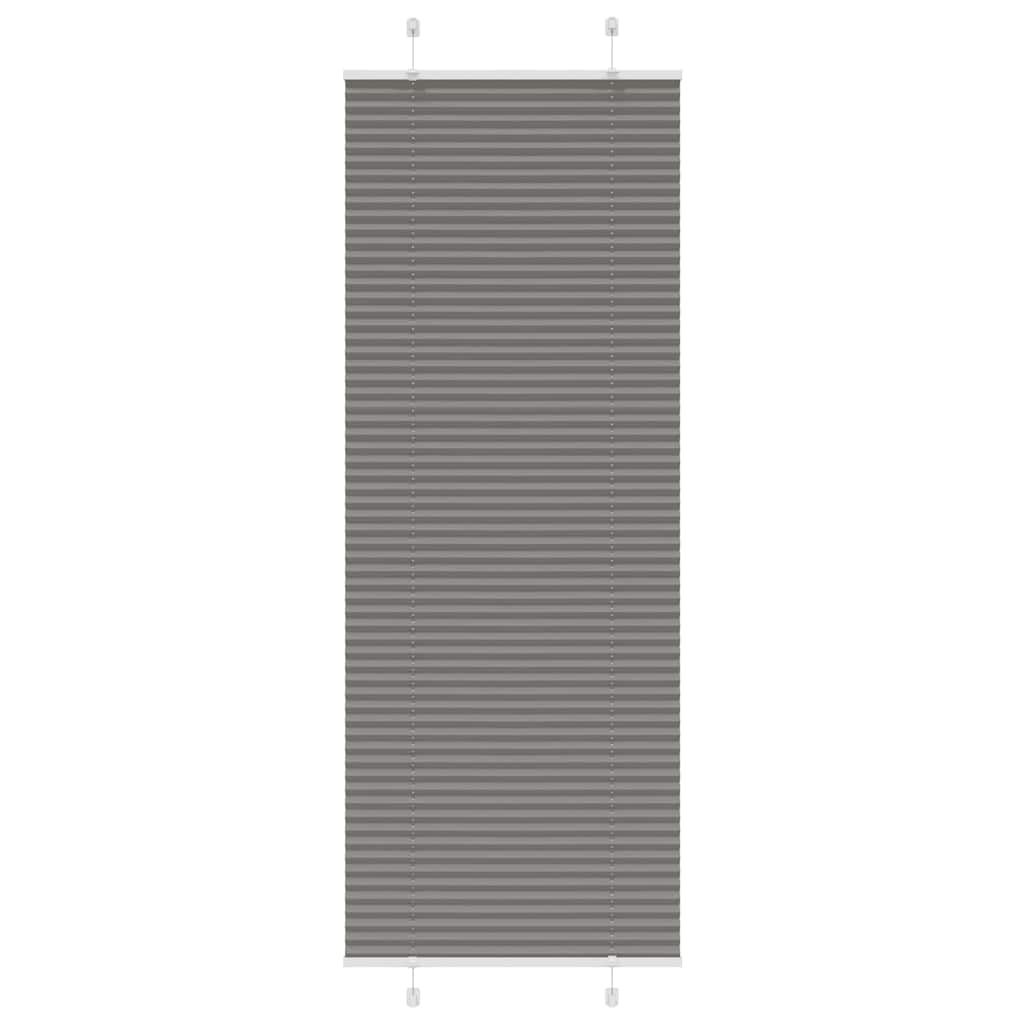 Plissee Anthrazit 80x200 cm Stoffbreite 79,4 cm Polyester