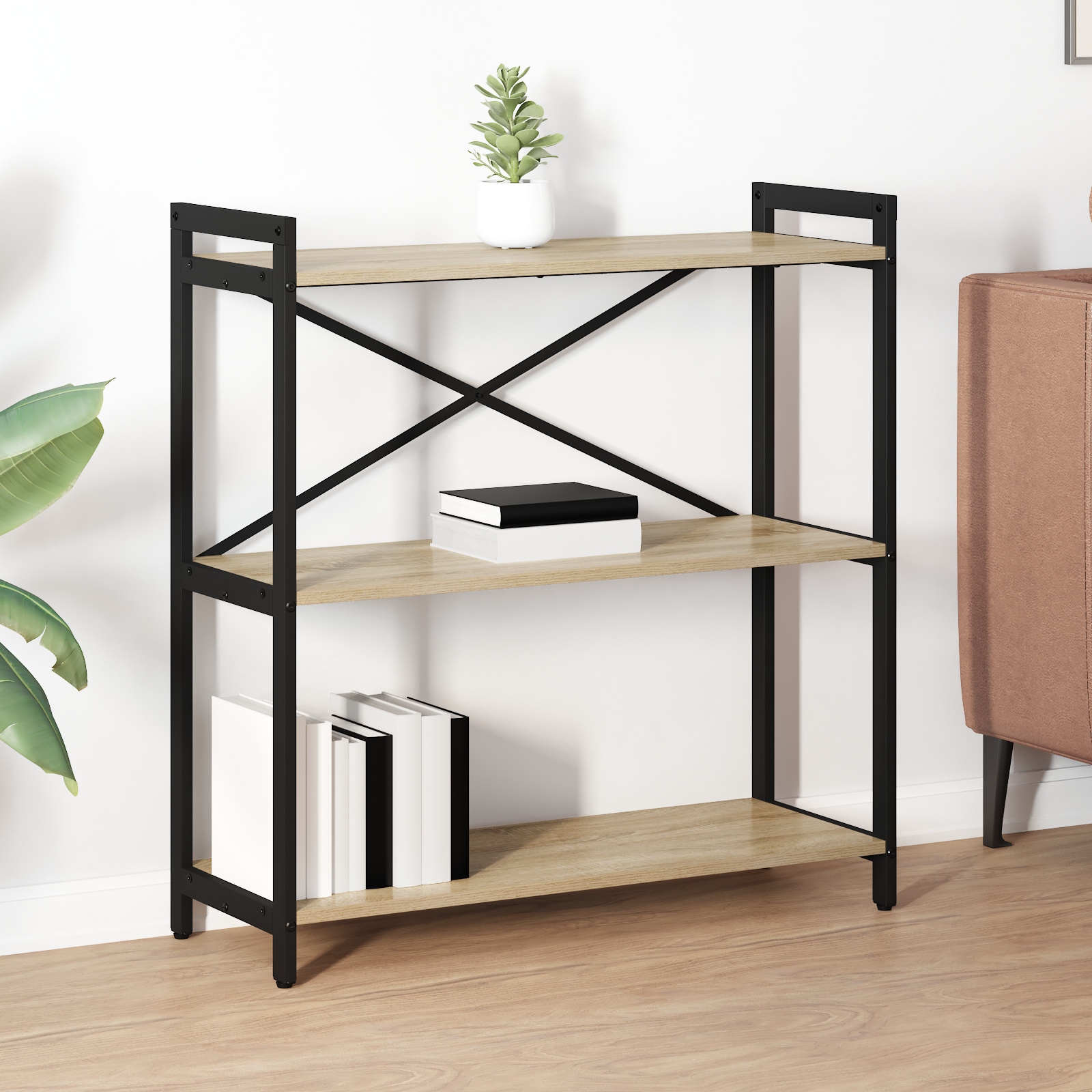 Bücherregal Sonoma Eiche 80 x 30 x 83 cm Spanplatte