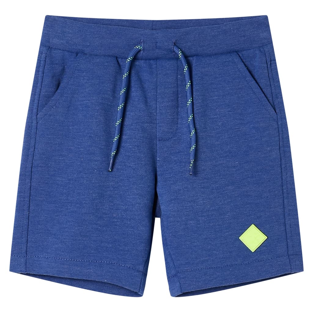 Kindershorts mit Kordelzug Blau Melange 140 Kindershorts mit Kordelzug Blau Melange 140