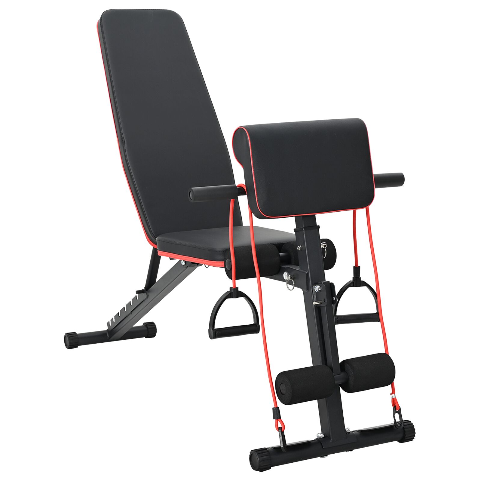 verstellbare Gewichtsbänke mit Widerstandsbändern 150 kg Schwarzer Stahl verstellbare Gewichtsbänke mit Widerstandsbändern 150 kg Schwarzer Stahl
