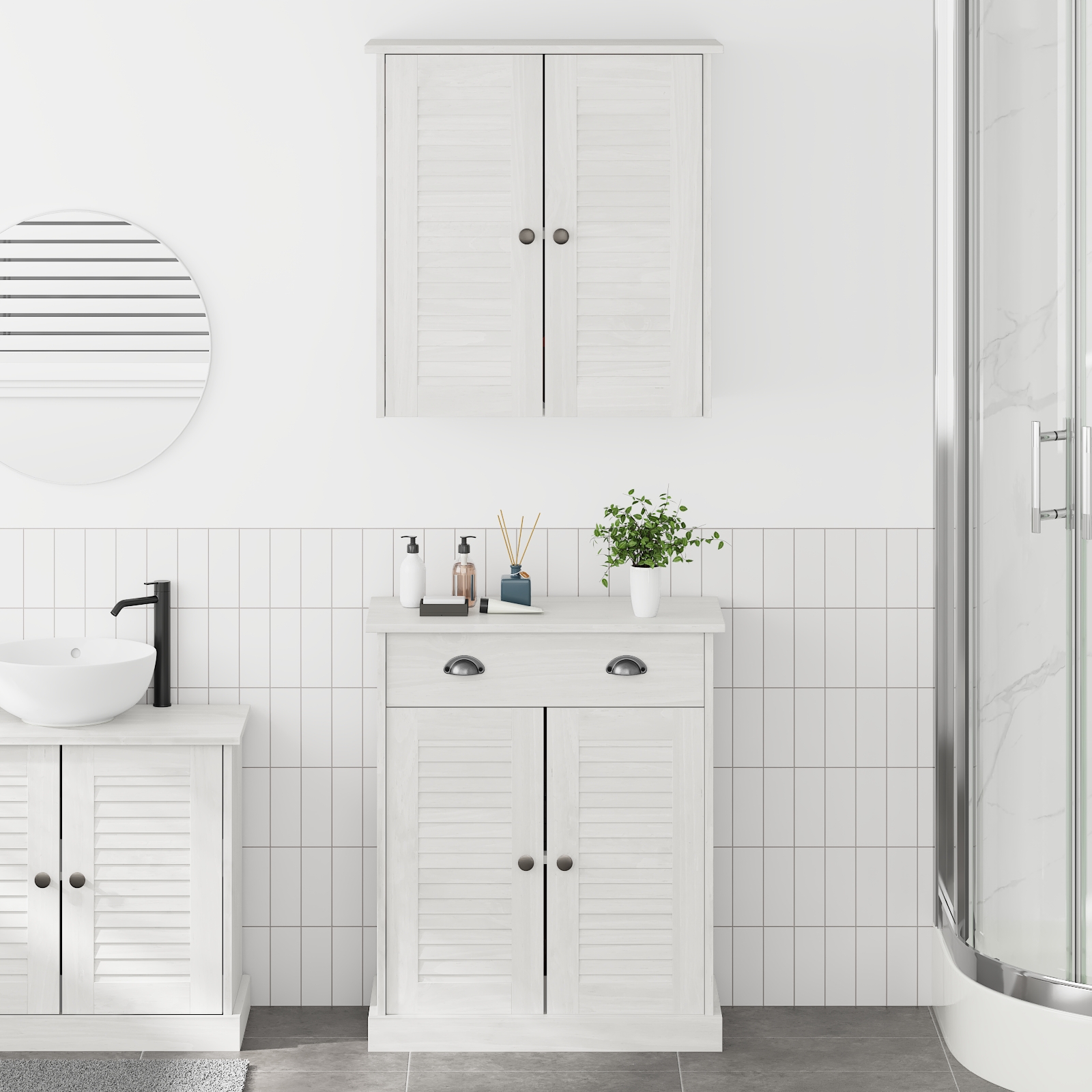 Badezimmermöbel Set 2 pcs Braun 67,5 x 34 x 80 cm