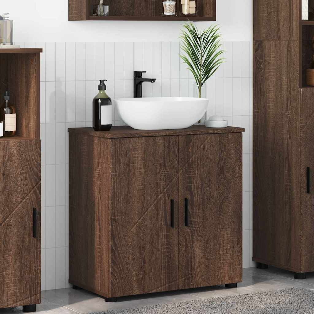 Badezimmer Schrank Braune Eiche 61 x 35 x 64 cm Holzwerkstoff