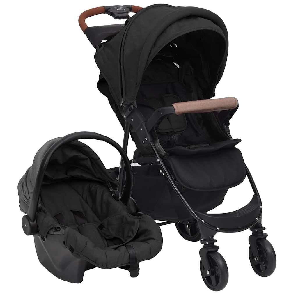3-in-1 Kinderwagen Anthrazit Stahl 3-in-1 Kinderwagen Anthrazit Stahl