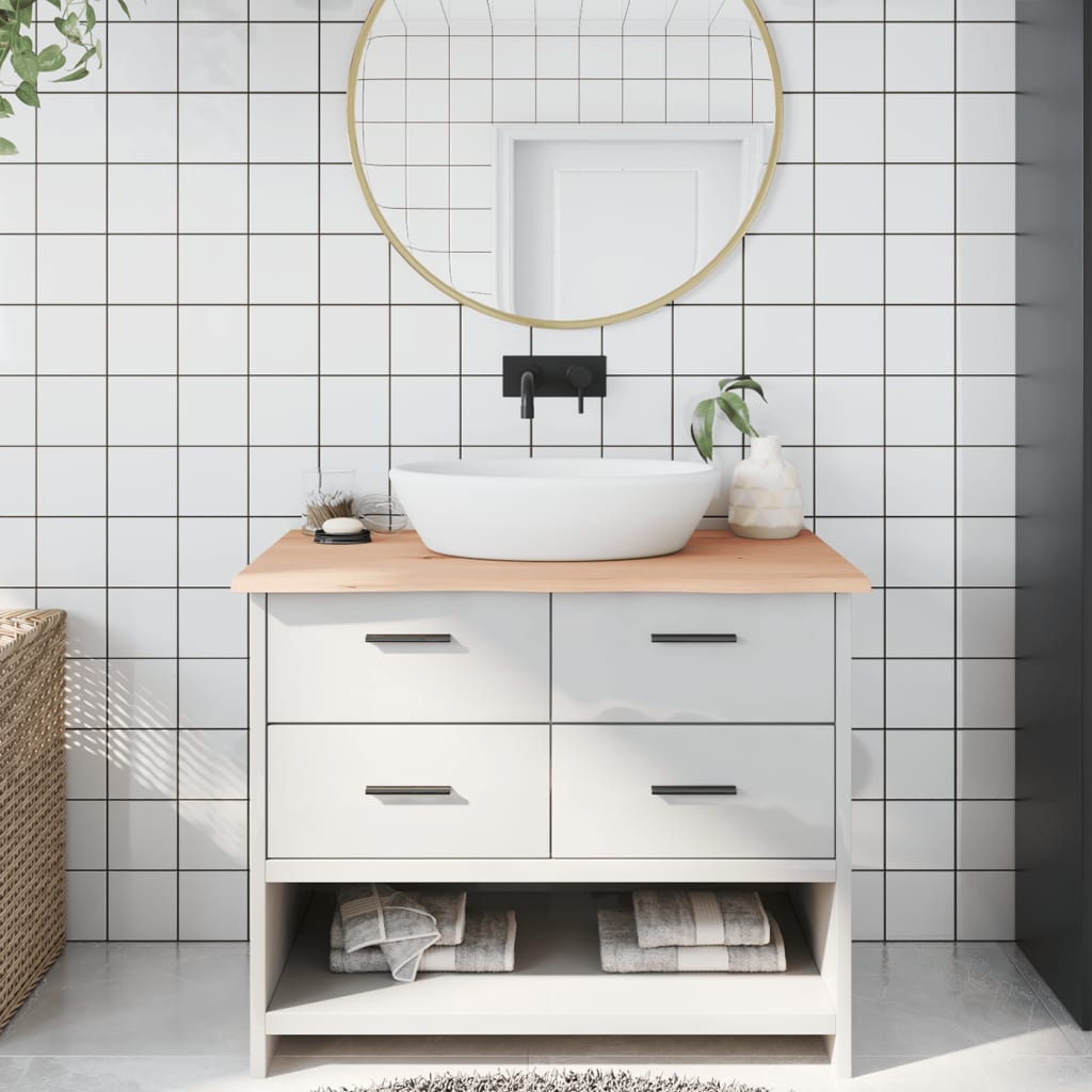 Waschtischplatte 100x60x2 cm Massivholz Unbehandelt Waschtischplatte 100x60x2 cm Massivholz Unbehandelt