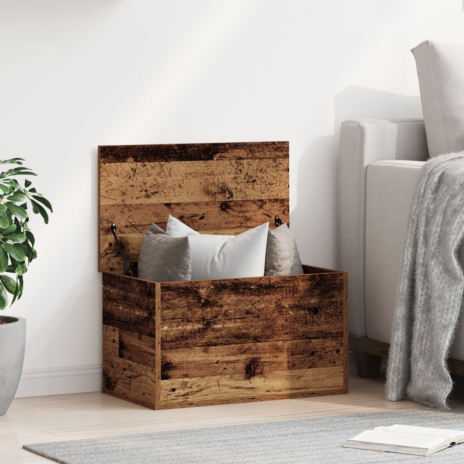 Aufbewahrungsbox aus Altholz 60x35x35 cm Ingenieuro Holz Aufbewahrungsbox aus Altholz 60x35x35 cm Ingenieuro Holz