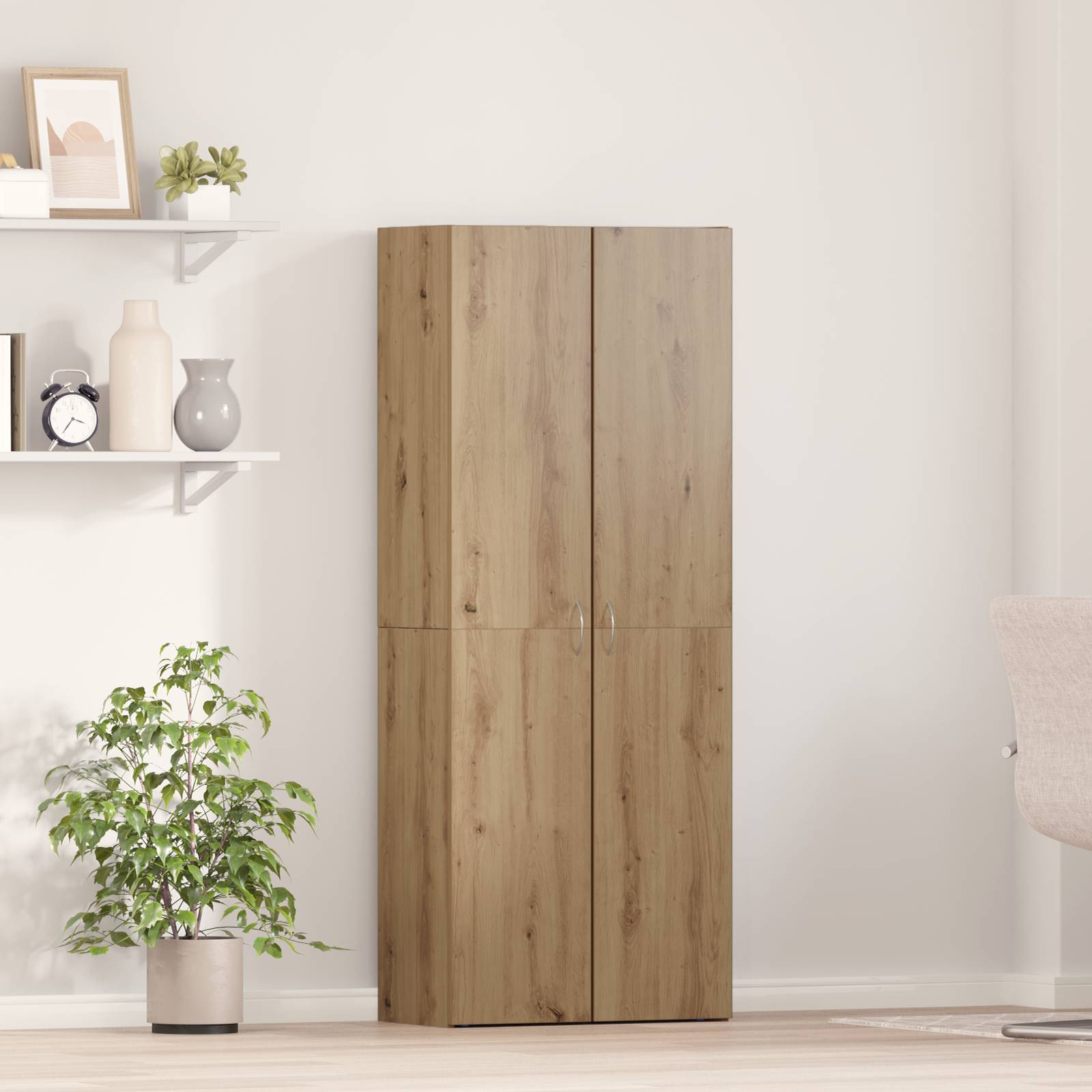 Büroschrank Set aus 2 Artisan Eiche Holzwerkstoff Büroschrank Set aus 2 Artisan Eiche Holzwerkstoff
