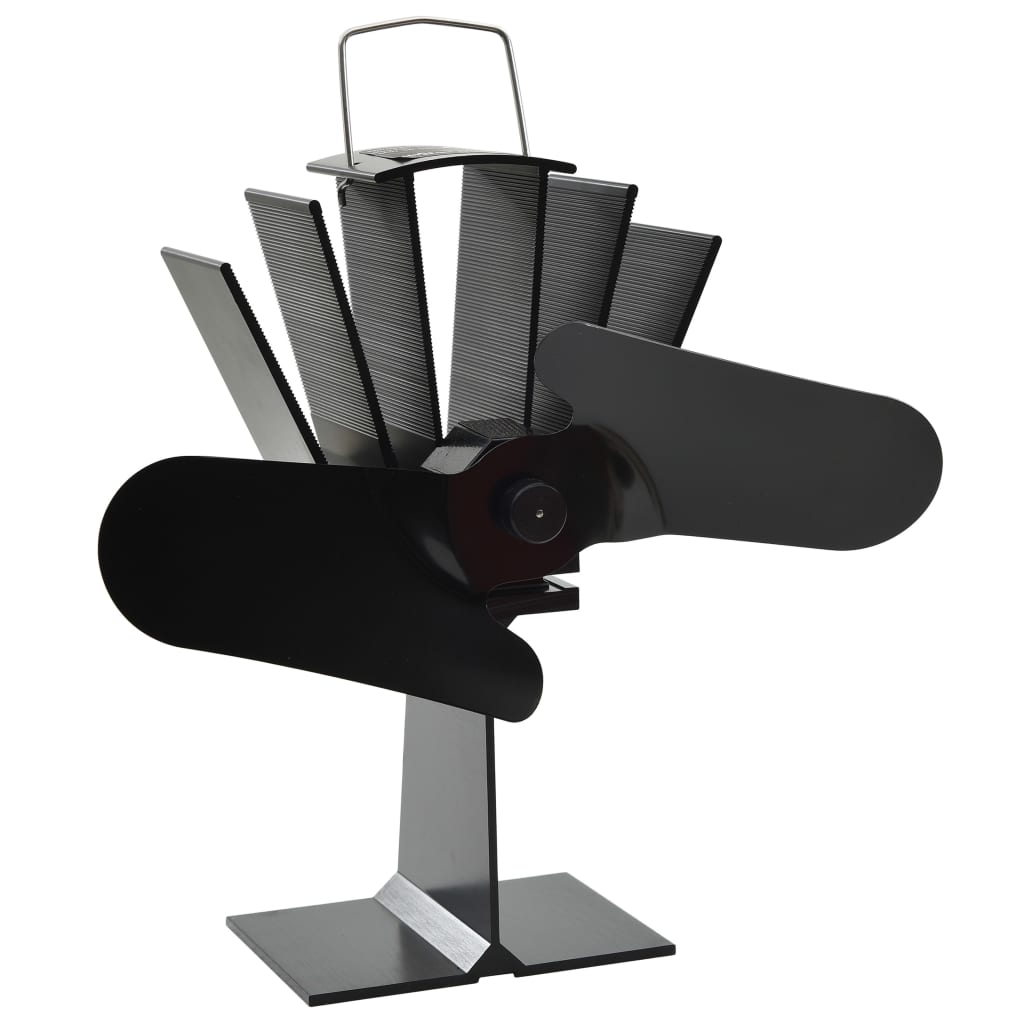 Ofenventilator Wärmebetrieben 2 Blätter Schwarz Ofenventilator Wärmebetrieben 2 Blätter Schwarz