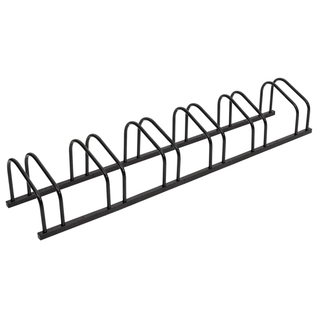 Fahrradständer für 6 Fahrräder Schwarz Stahl Fahrradständer für 6 Fahrräder Schwarz Stahl