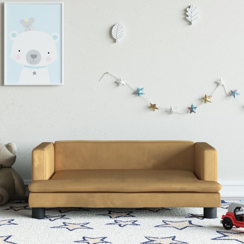 Kindersofa Braun 80x45x30 cm Samt Kindersofa Braun 80x45x30 cm Samt