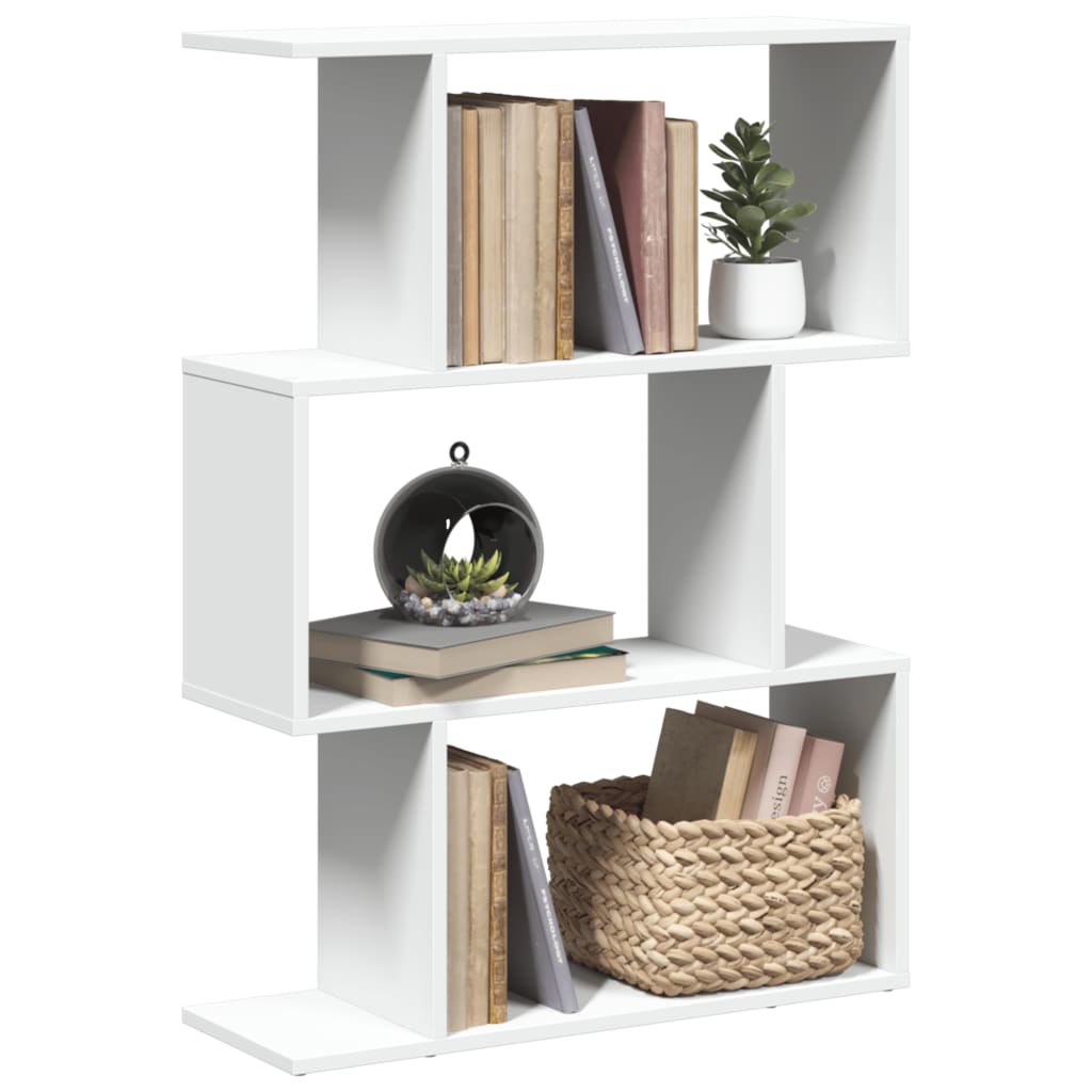 Raumteiler-Bücherregal 3 Fächer Weiß 70x24x97 cm Holzwerkstoff Raumteiler-Bücherregal 3 Fächer Weiß 70x24x97 cm Holzwerkstoff