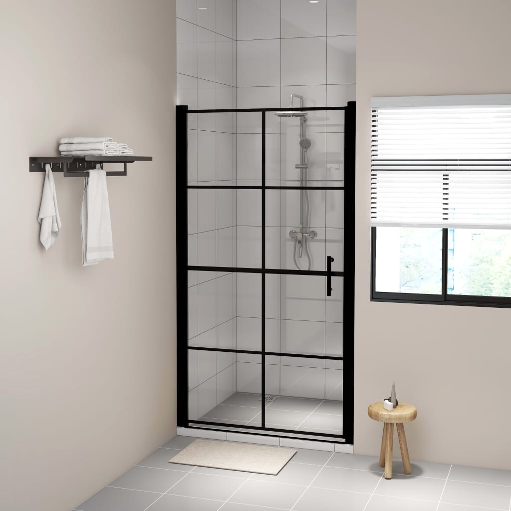 Duschtür Hartglas 100x178 cm Schwarz Duschtür Hartglas 100x178 cm Schwarz