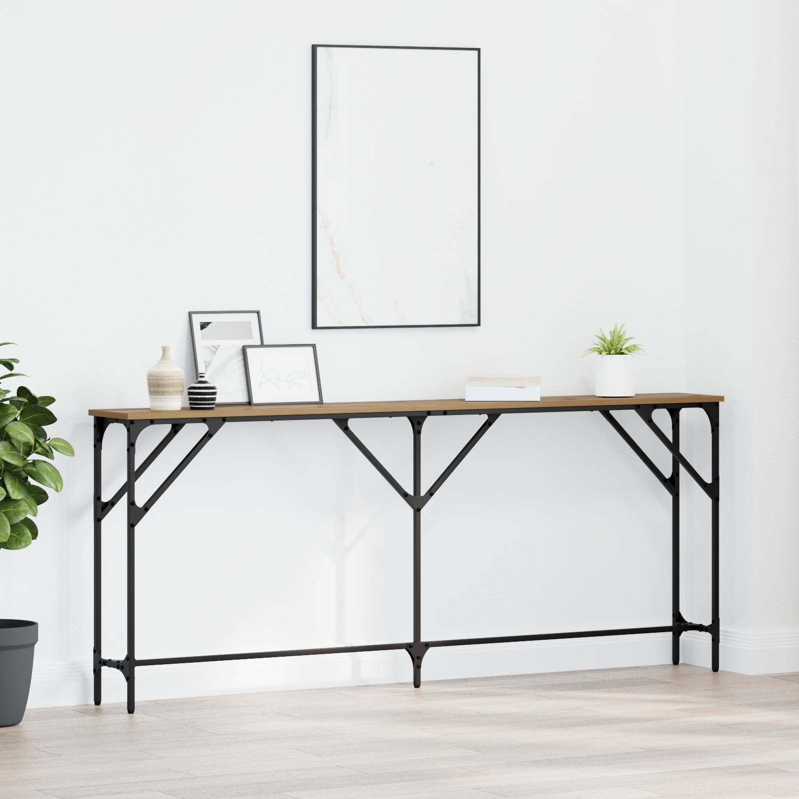 Konsolentisch Artisan Eiche 180x23x75 cm Holzwerkstoff Konsolentisch Artisan Eiche 180x23x75 cm Holzwerkstoff