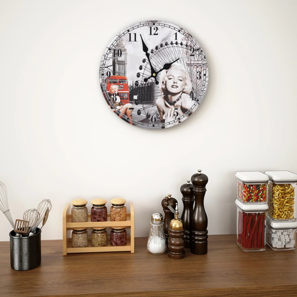 Wanduhr Vintage Marilyn Monroe 30 cm Wanduhr Vintage Marilyn Monroe 30 cm