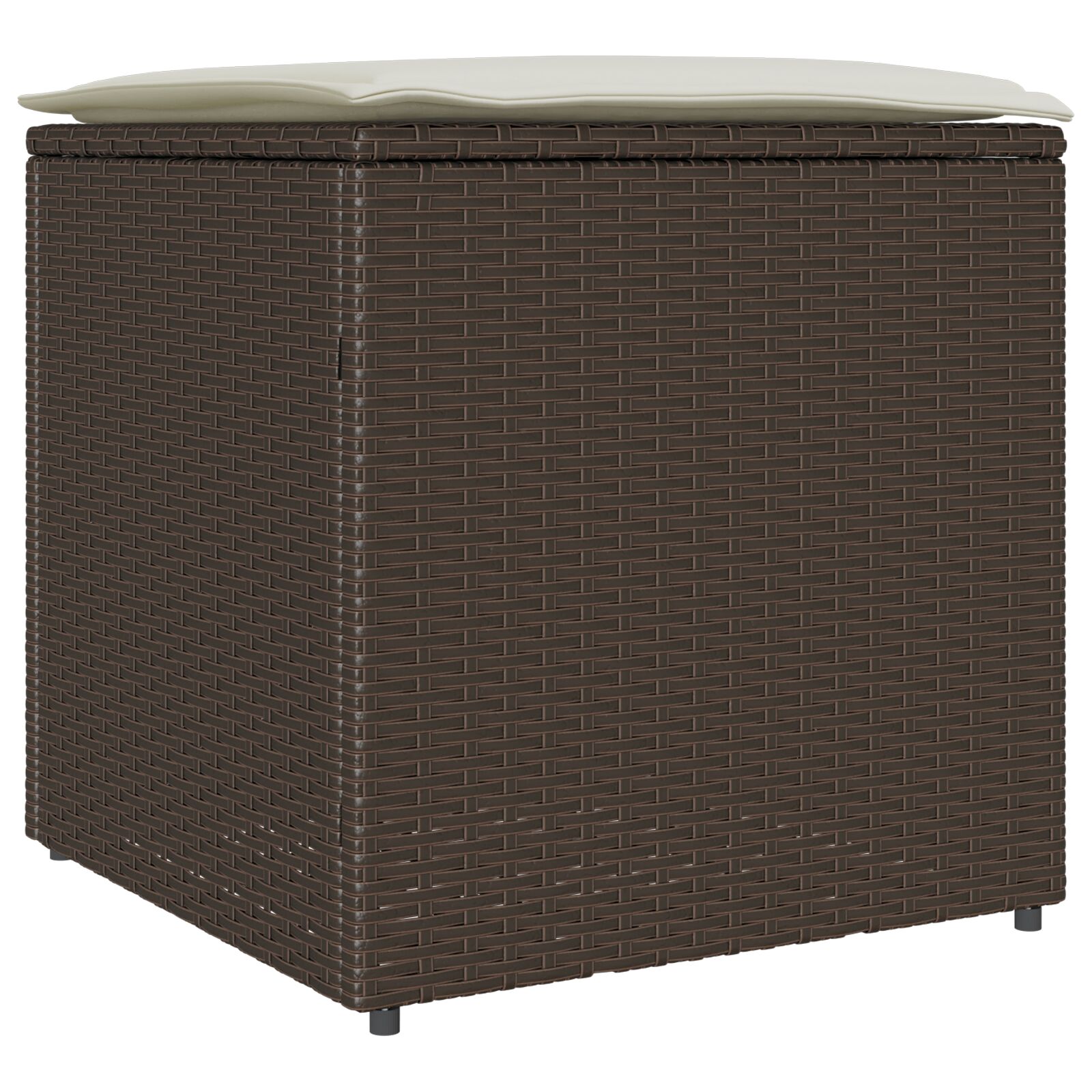Außenlagerbox Braun und Creme Rattan Mittel Lagerung Außenlagerbox Braun und Creme Rattan Mittel Lagerung