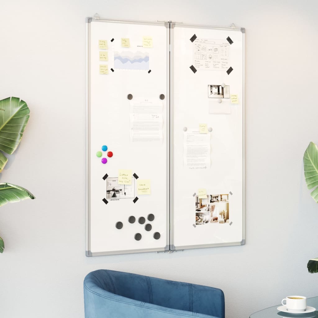 Magnetisches Whiteboard Klappbar 80x100x1,7 cm Aluminium Magnetisches Whiteboard Klappbar 80x100x1,7 cm Aluminium