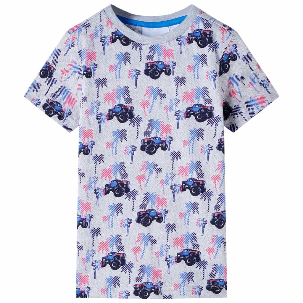 Kinder-T-Shirt Grau Melange 116