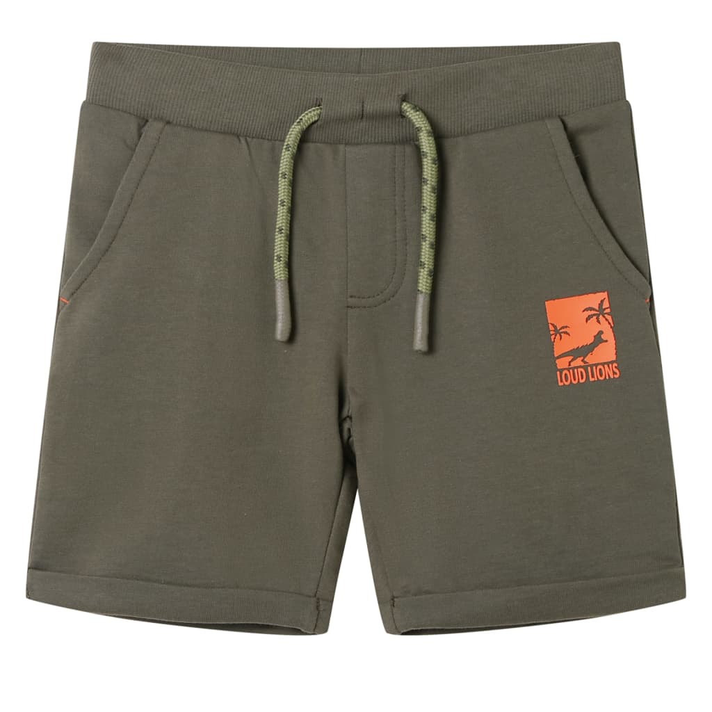 Kindershorts mit Kordelzug Dunkles Khaki 92 Kindershorts mit Kordelzug Dunkles Khaki 92