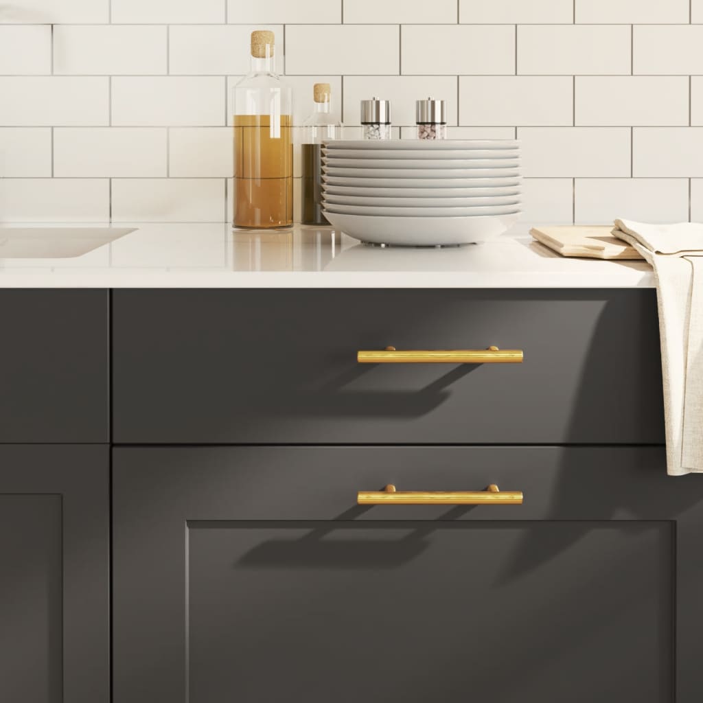 Möbelgriffe 10 Stk. Golden 96 mm Edelstahl Möbelgriffe 10 Stk. Golden 96 mm Edelstahl