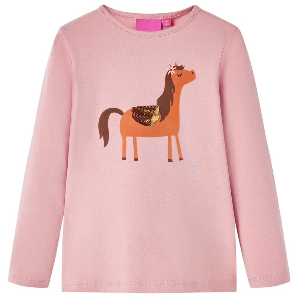 Kinder-Langarmshirt Hellrosa 104 Kinder-Langarmshirt Hellrosa 104
