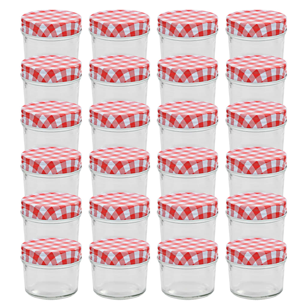 Marmeladengläser mit Weißen/Roten Deckeln 24 Stk. 110 ml Marmeladengläser mit Weißen/Roten Deckeln 24 Stk. 110 ml