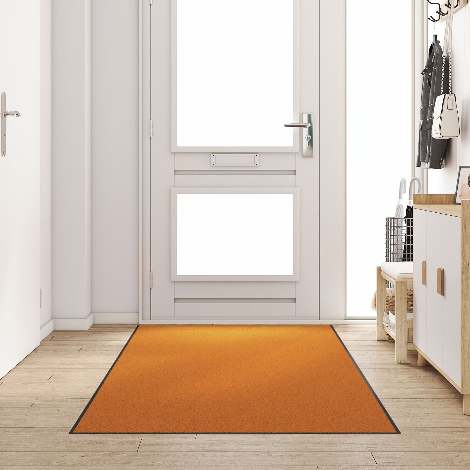 vidaXL Waschbare Fußmatte Orange 120x250 cm vidaXL Waschbare Fußmatte Orange 120x250 cm
