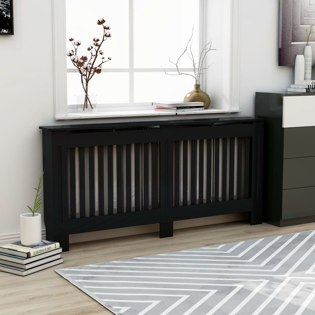 Heizkörperverkleidung Schwarz 172x19x81,5 cm MDF Heizkörperverkleidung Schwarz 172x19x81,5 cm MDF
