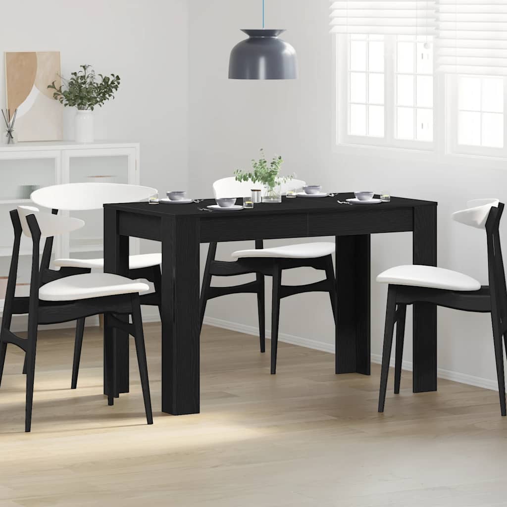Esstisch Schwarz Eichen-Optik 120x60x76 cm Holzwerkstoff Esstisch Schwarz Eichen-Optik 120x60x76 cm Holzwerkstoff