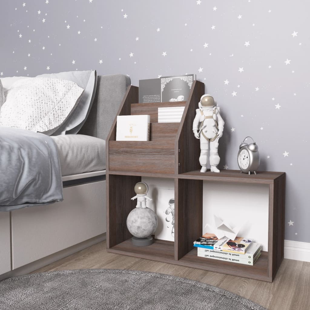 Kinder-Bücherregal Grau Sonoma-Eiche 71x30x78,5cm Holzwerkstoff Kinder-Bücherregal Grau Sonoma-Eiche 71x30x78,5cm Holzwerkstoff