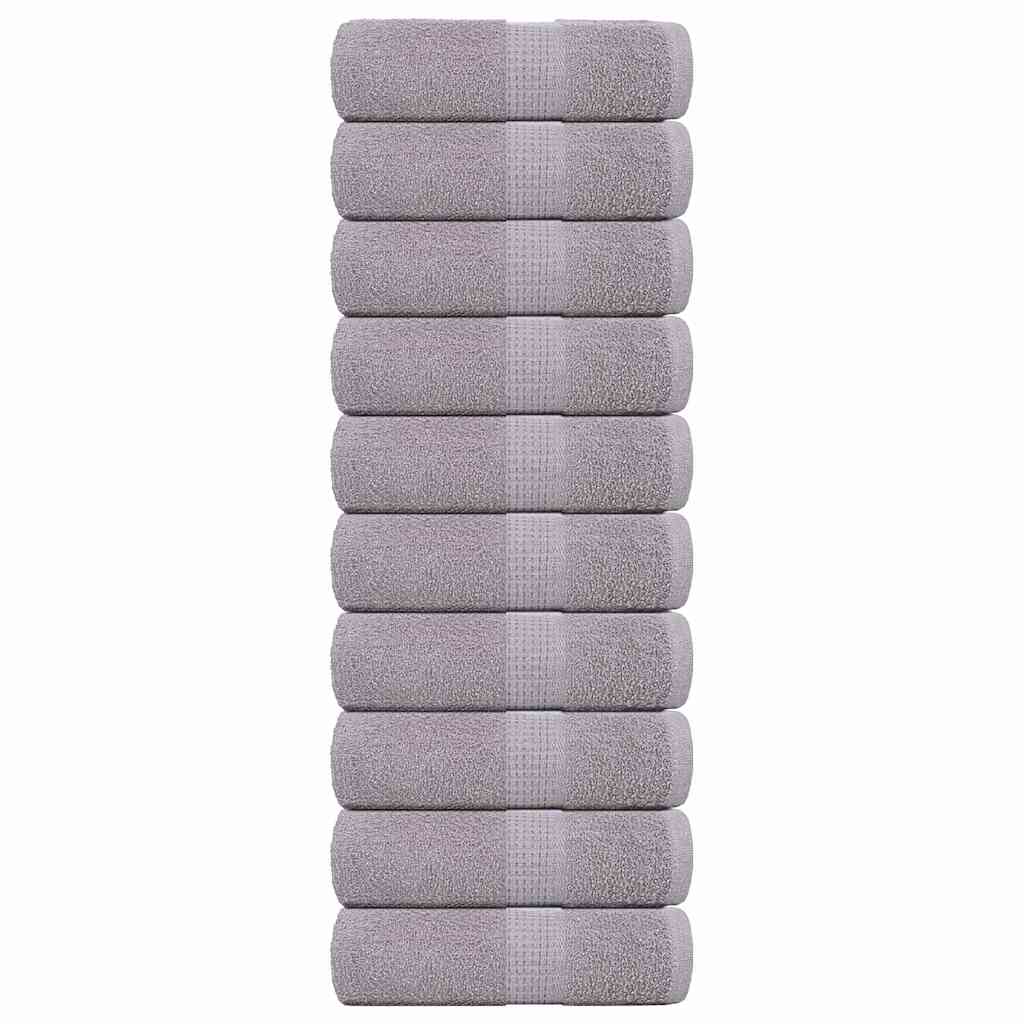 Gästetücher 10 Stk. Grau 30x50 cm 360 g/m² 100% Baumwolle Gästetücher 10 Stk. Grau 30x50 cm 360 g/m² 100% Baumwolle