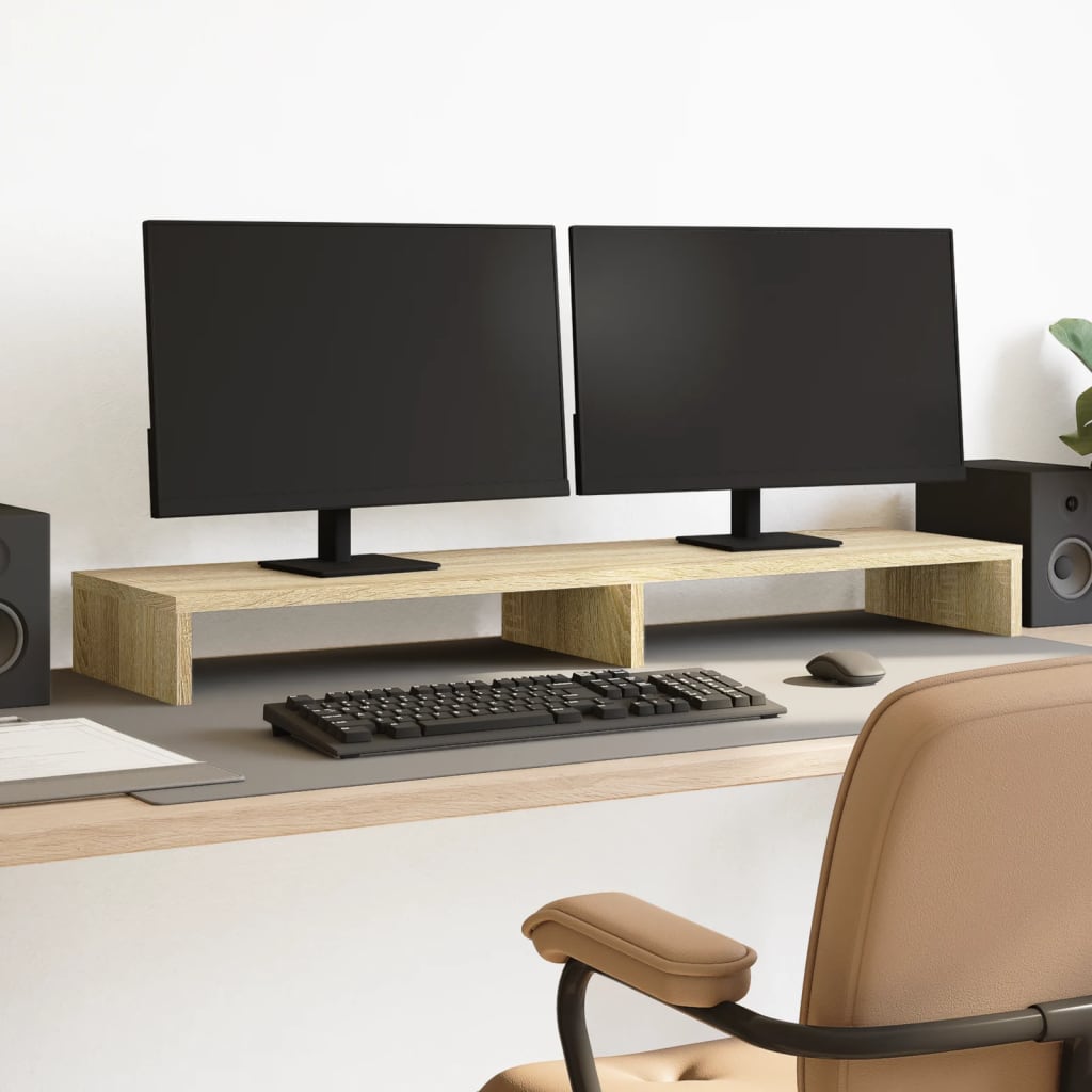 Monitorständer Sonoma-Eiche 100x27x10 cm Holzwerkstoff Monitorständer Sonoma-Eiche 100x27x10 cm Holzwerkstoff